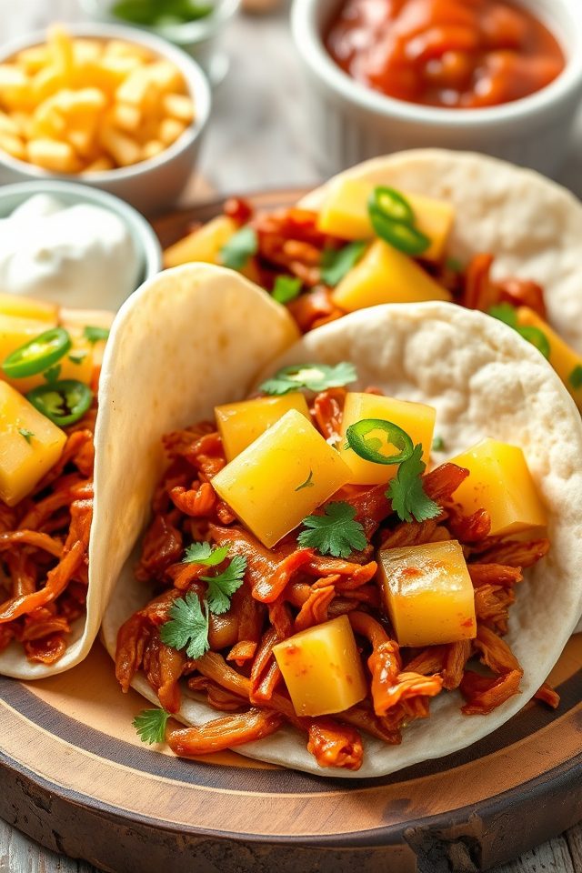grilled tropical fusion tacos