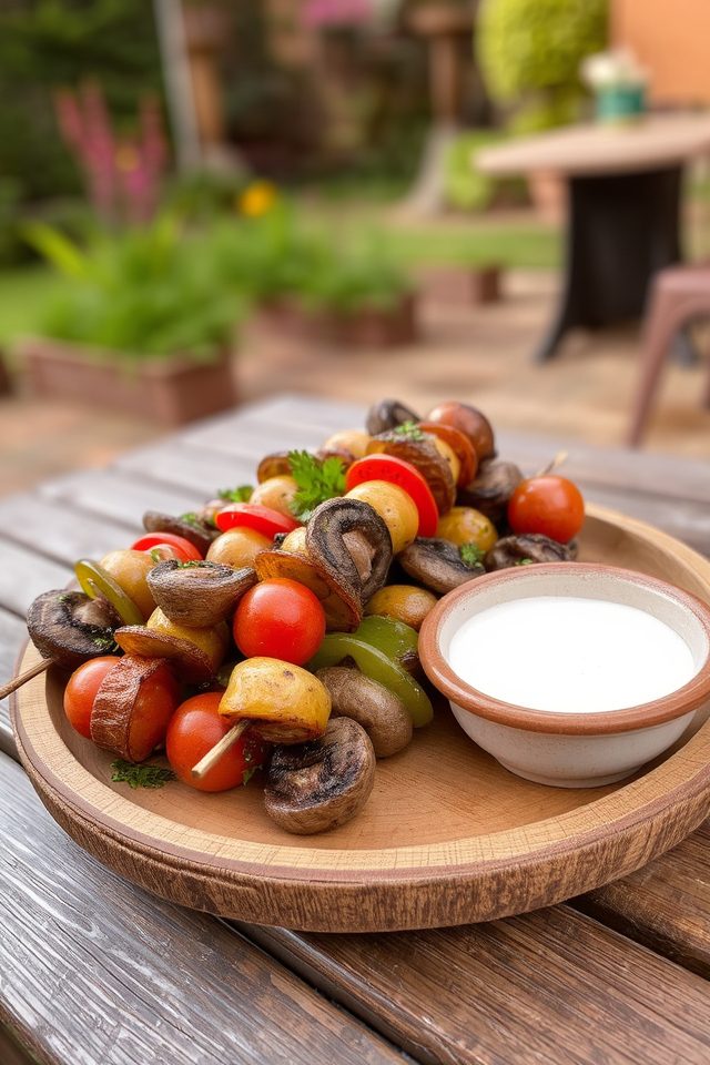 grilled vegetable skewer appetizer