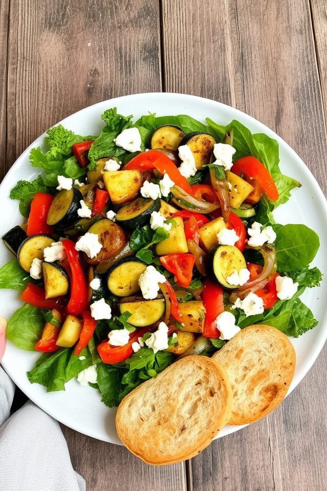 grilled vegetables with cheese
