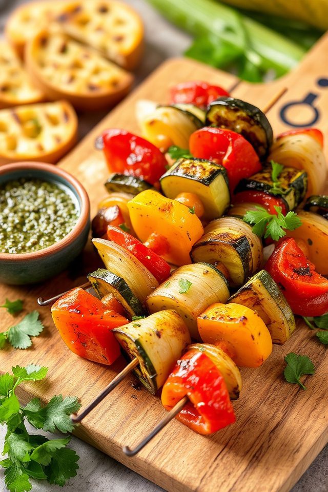 grilled vegetables with chimichurri