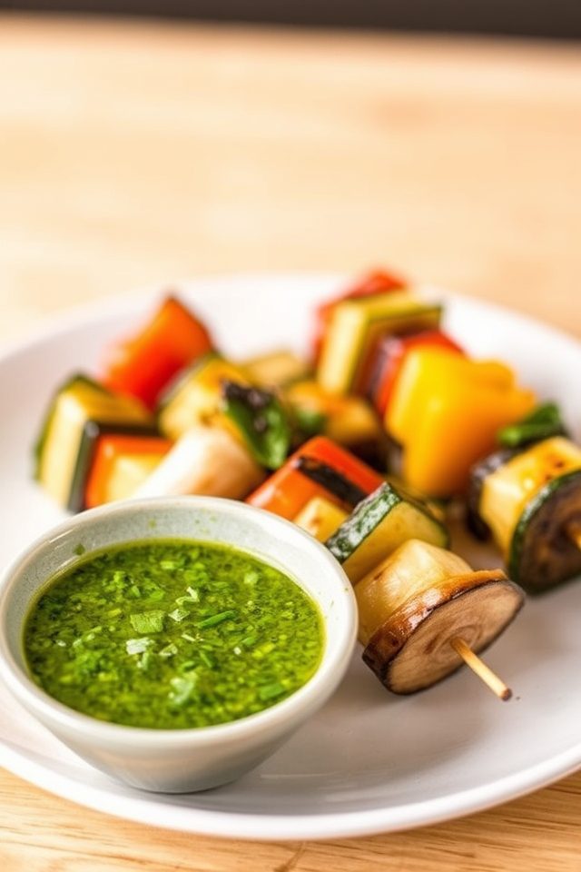 grilled vegetables with chimichurri