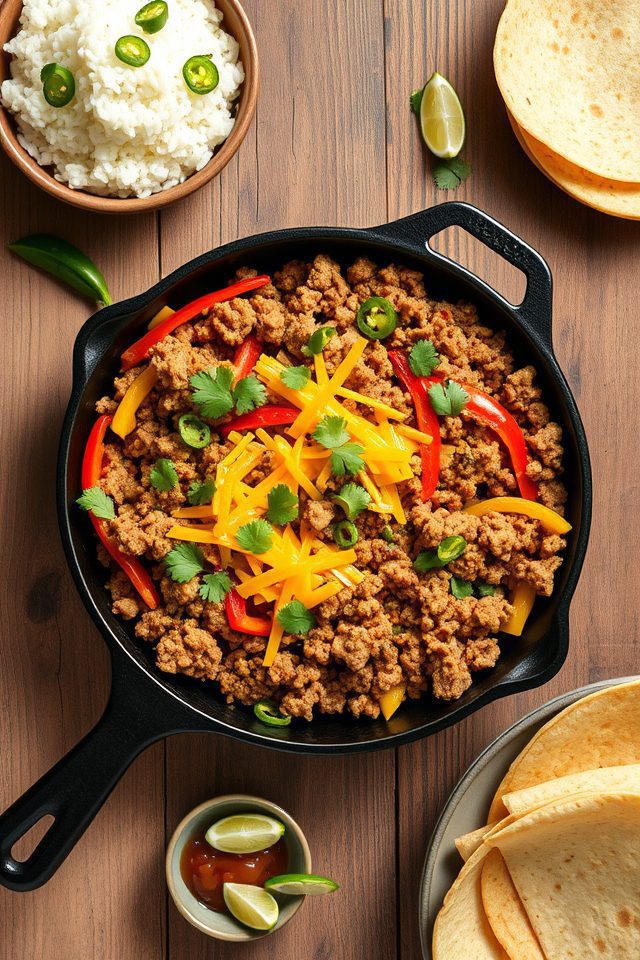 ground turkey taco skillet