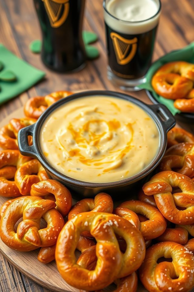 guinness cheese pretzel dip