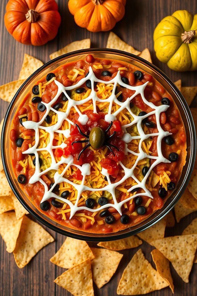 halloween themed layered dip