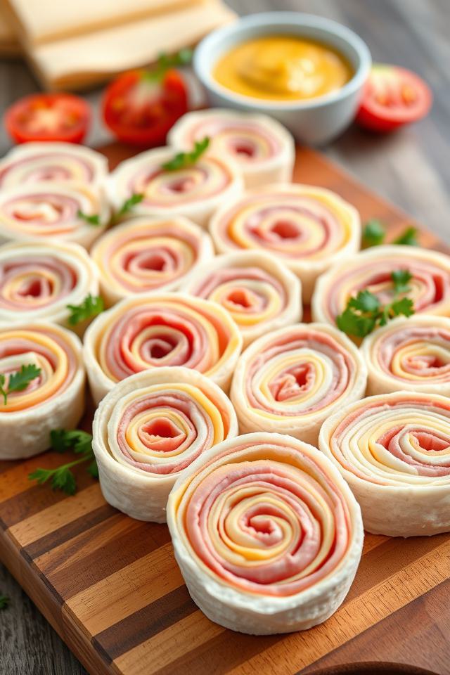 ham cheese appetizer rolls