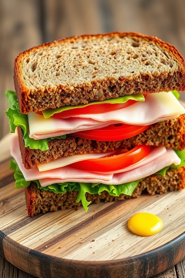 ham swiss whole wheat