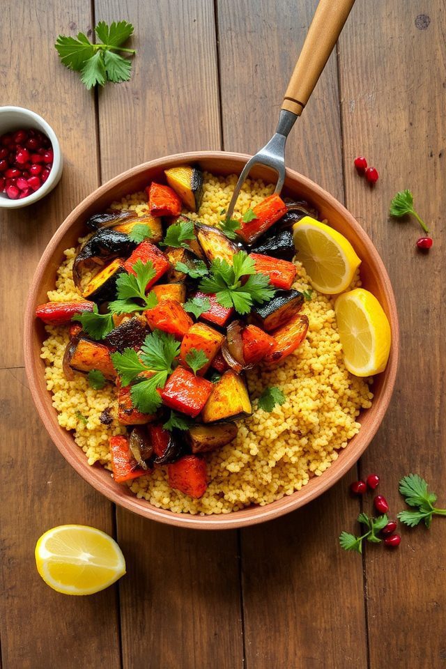 harissa vegetables couscous dinner