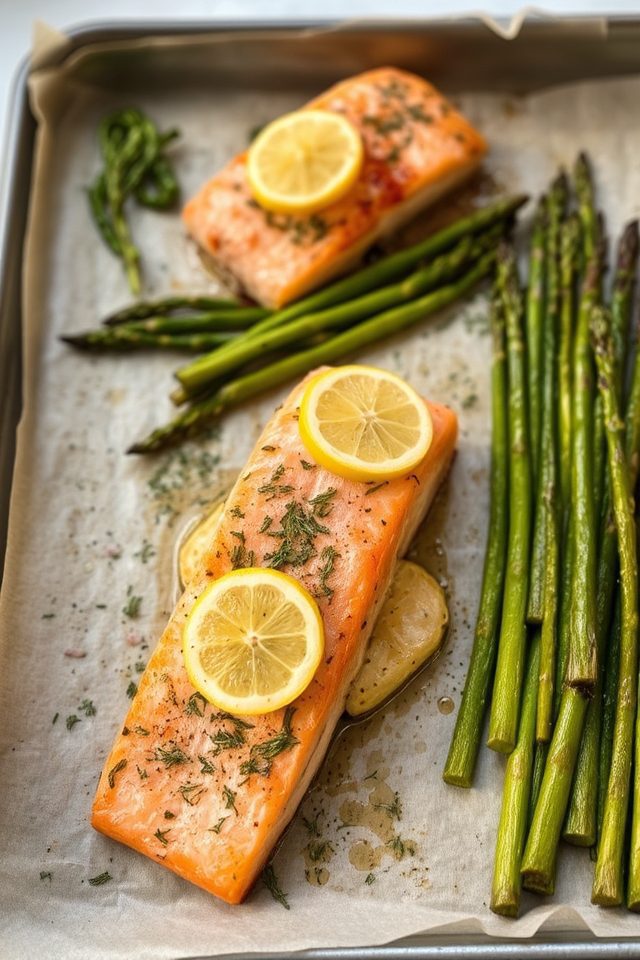 healthy baked salmon dish