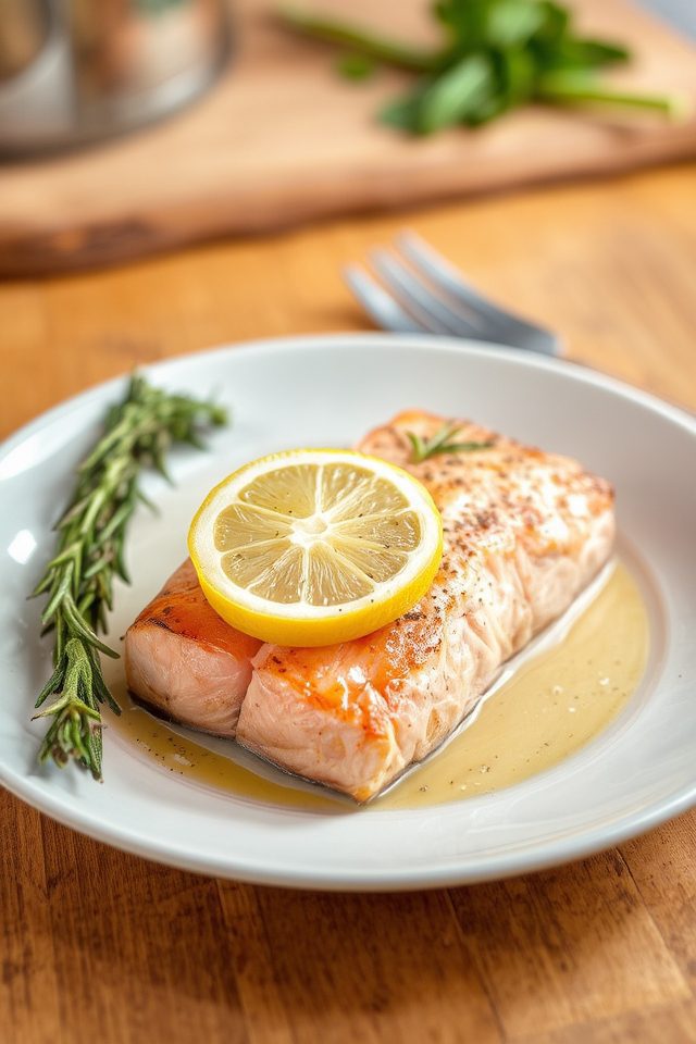healthy baked salmon dish