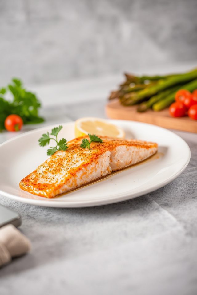 healthy baked salmon option