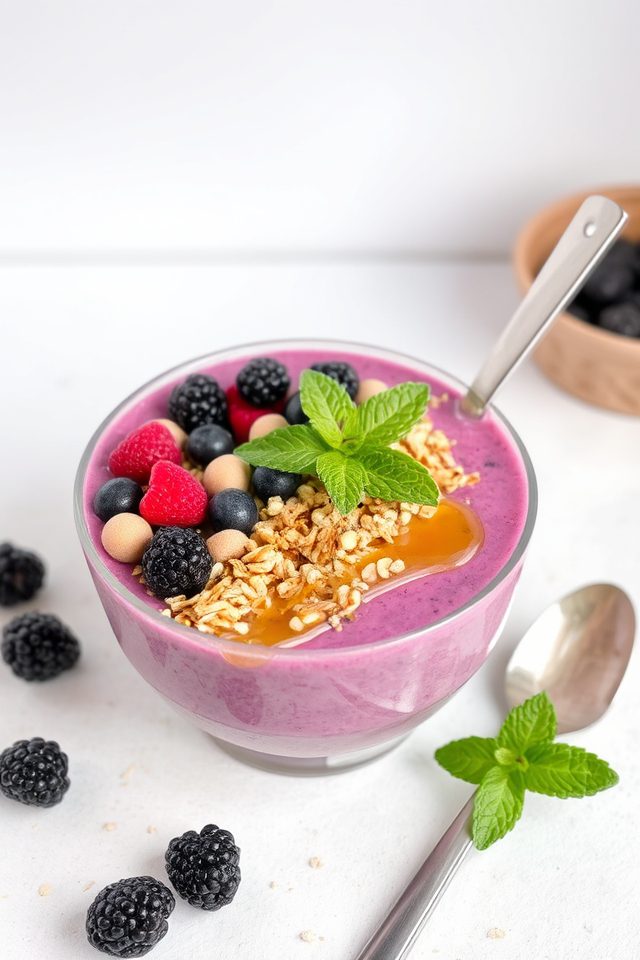healthy blackberry breakfast option