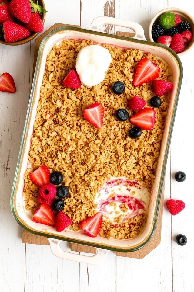 healthy breakfast layered casserole