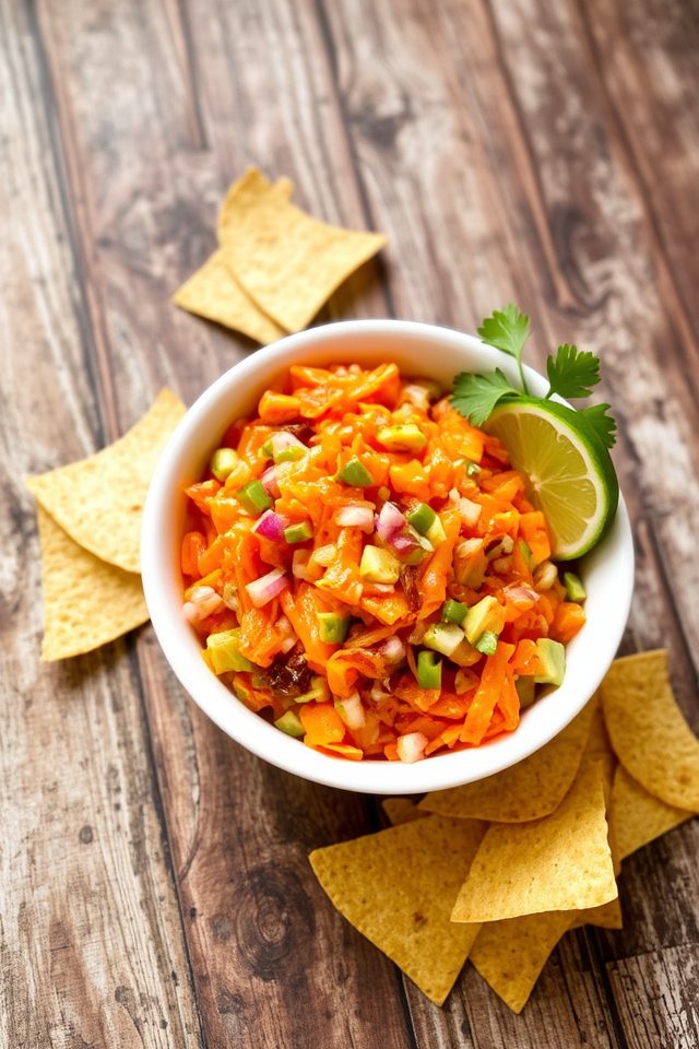 healthy carrot avocado salsa