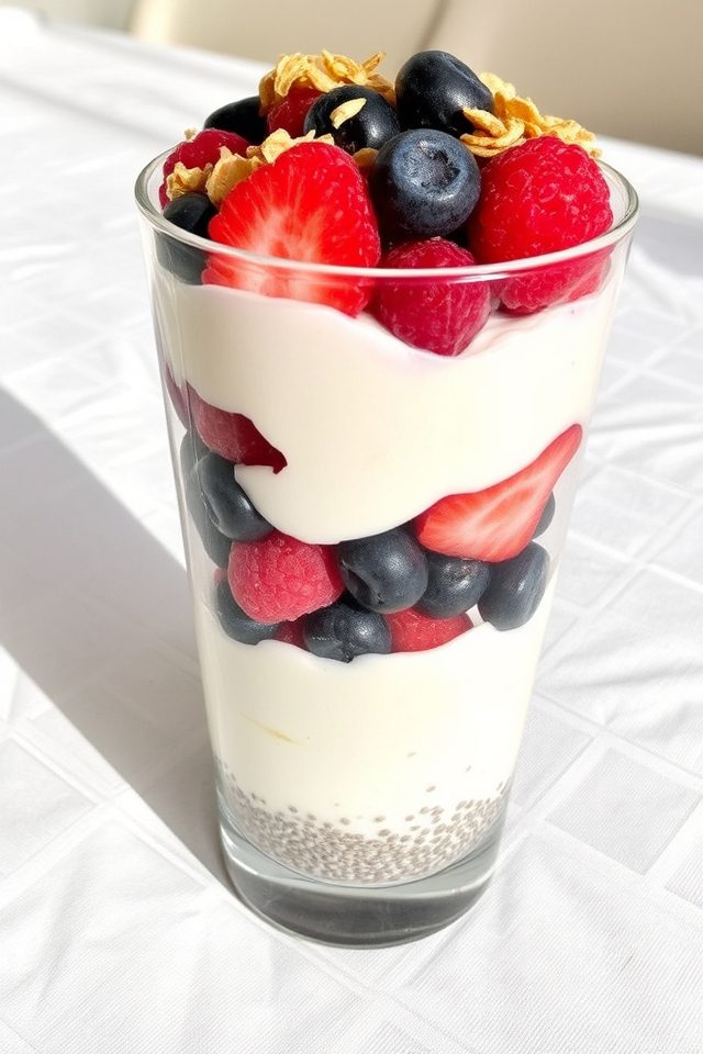 healthy chia seed parfait