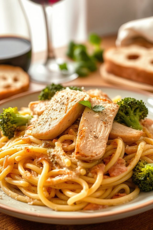 healthy chicken pasta option