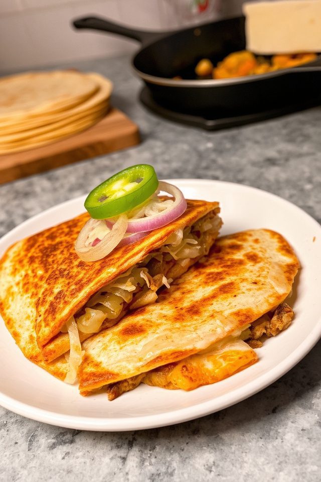 healthy chicken quesadilla option