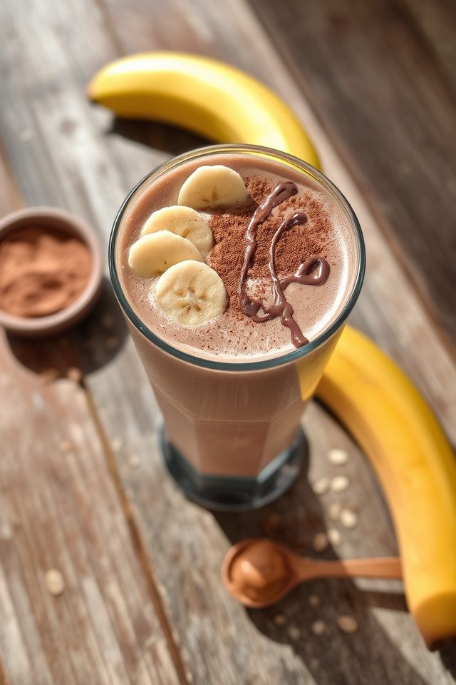 healthy chocolate banana smoothie