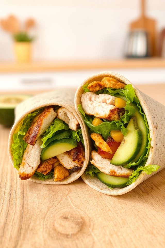 healthy filling lunch wraps