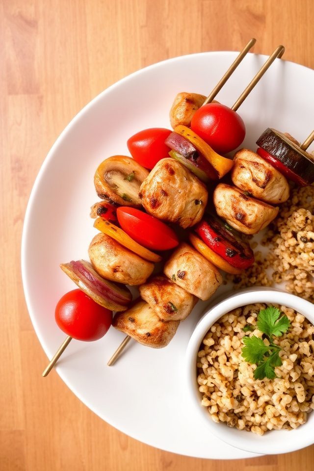 healthy grilled chicken dinner