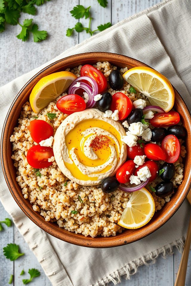 healthy mediterranean quinoa salad