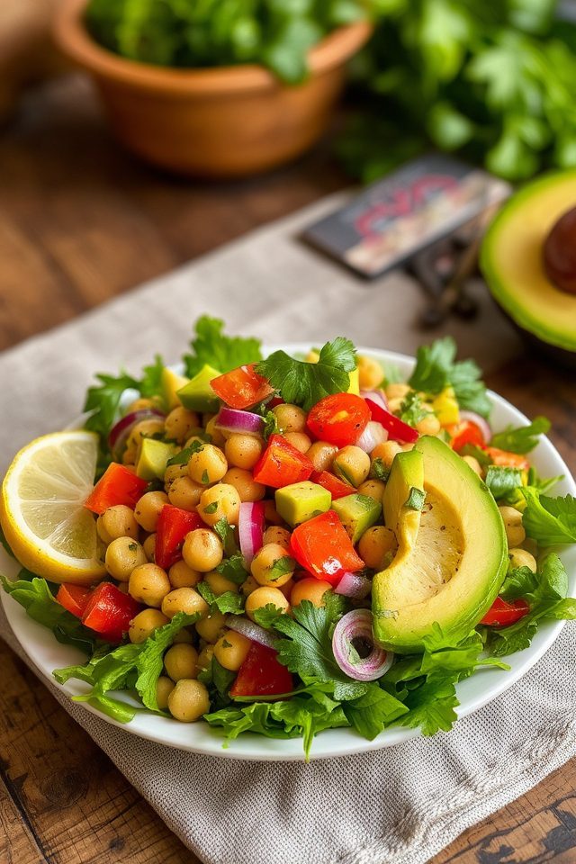 healthy plant based salad