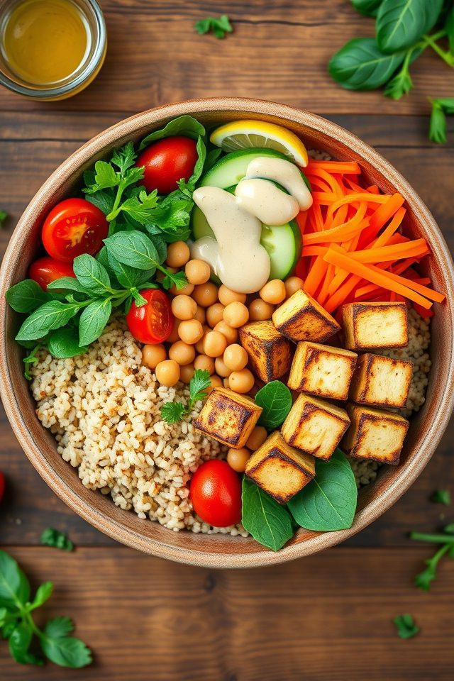 healthy quinoa vegetable bowls