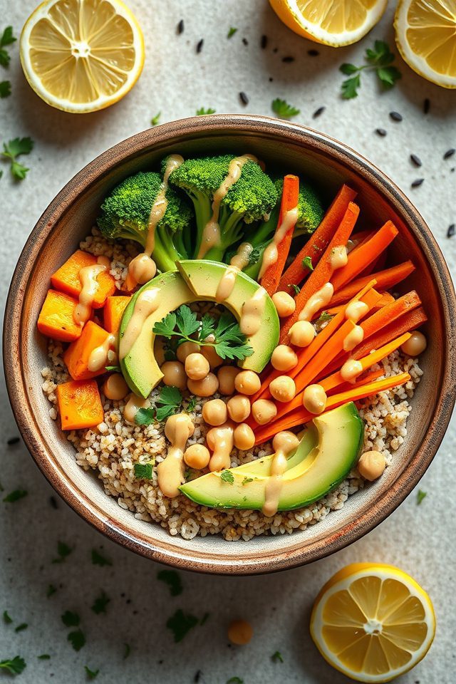 healthy quinoa veggie bowl