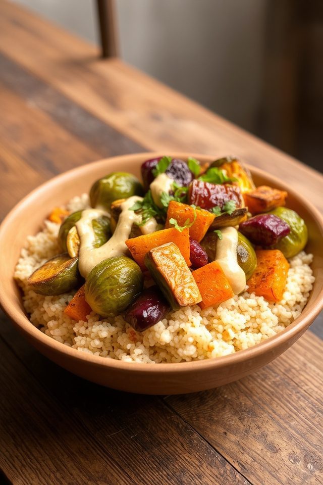 healthy roasted vegetable bowl