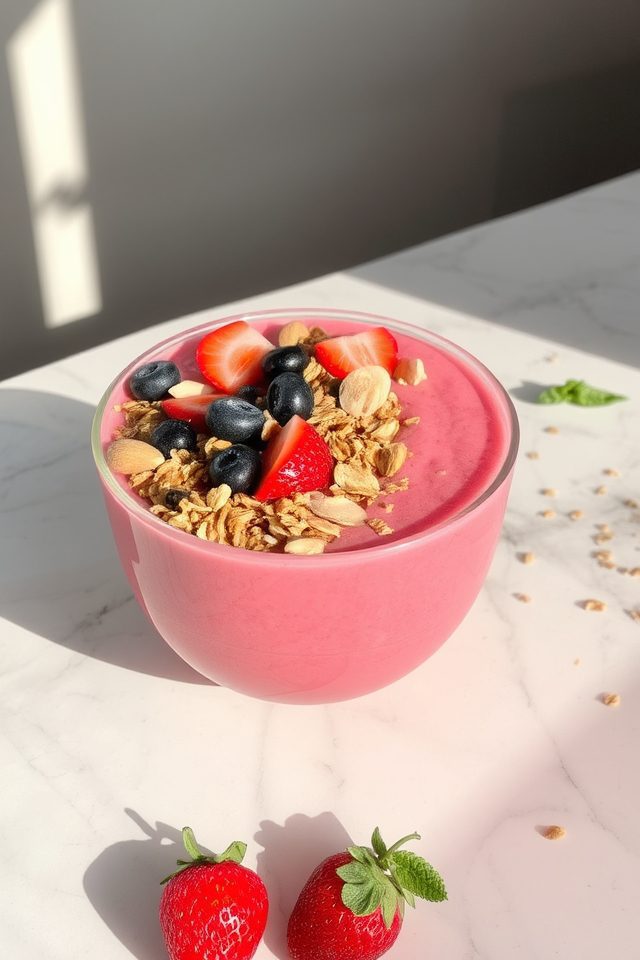 healthy strawberry breakfast option