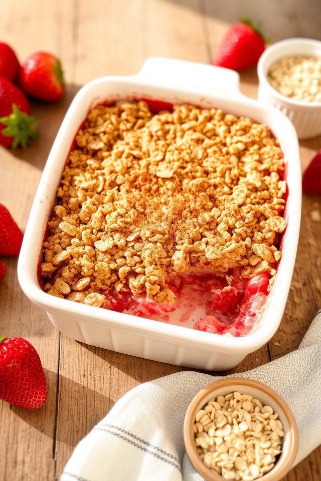 healthy strawberry oat breakfast