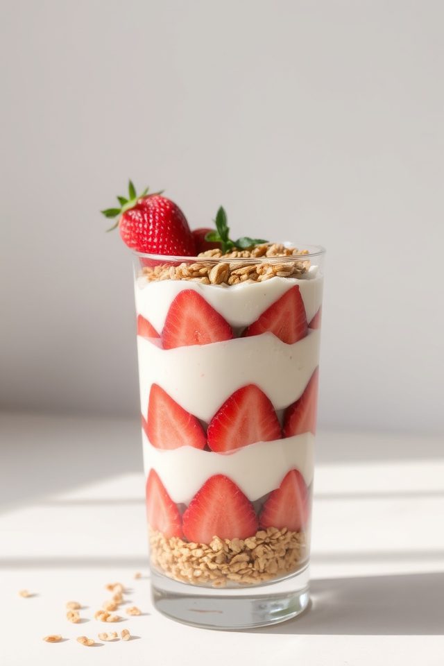 healthy strawberry yogurt treat