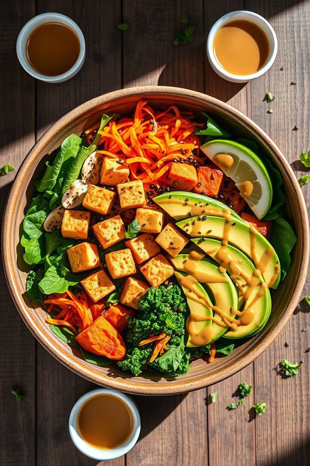 healthy tofu buddha bowls