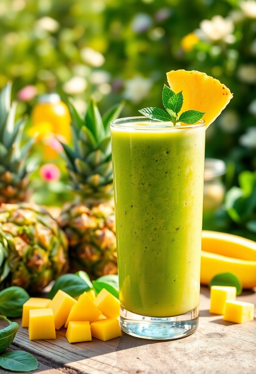 healthy tropical fruit blend