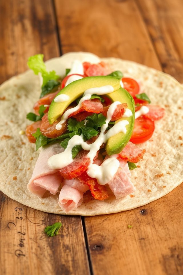 healthy turkey avocado wraps
