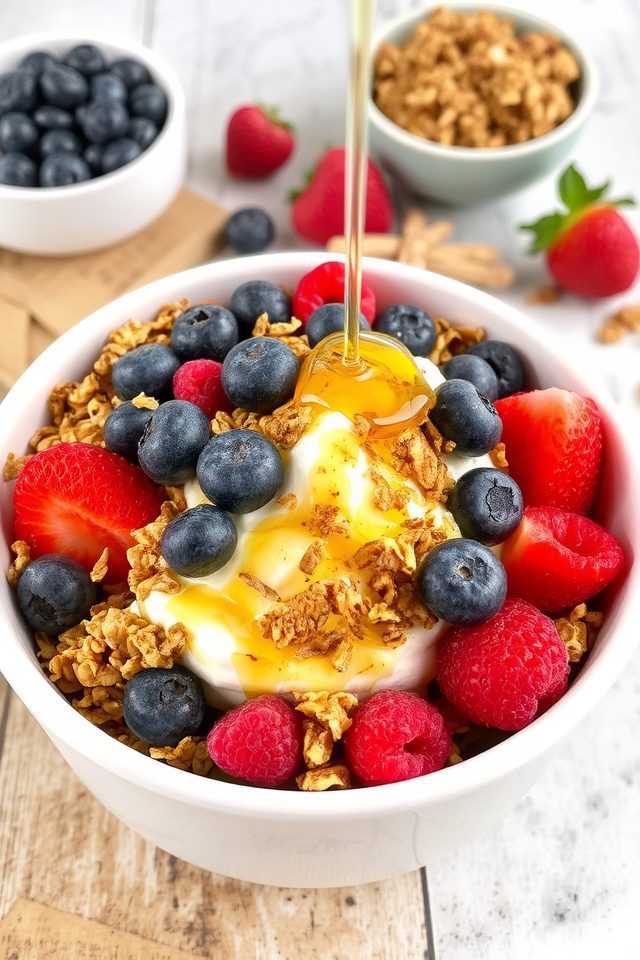 healthy yogurt granola snack