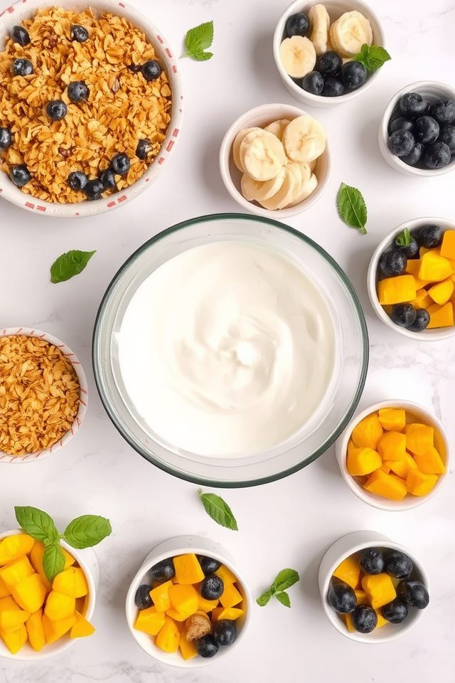 healthy yogurt parfait bar