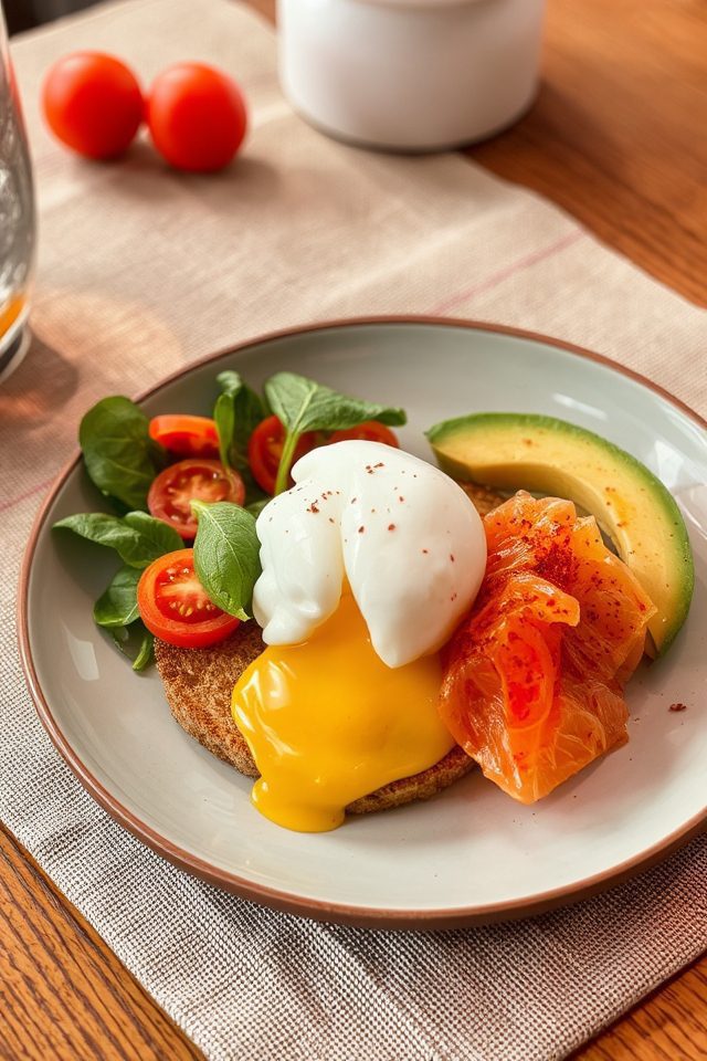 heart healthy poached eggs