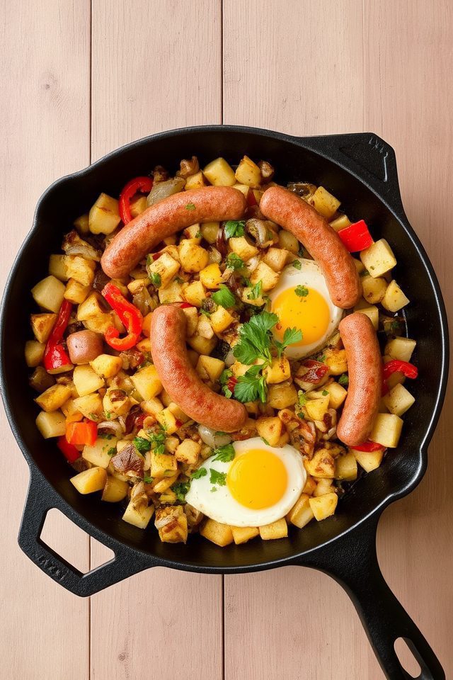 hearty apple sausage skillet