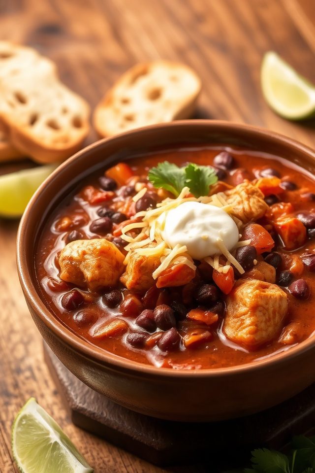 hearty chicken black chili