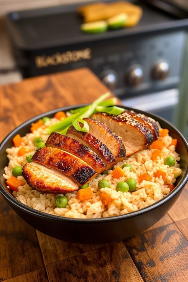 hearty chicken rice bowl