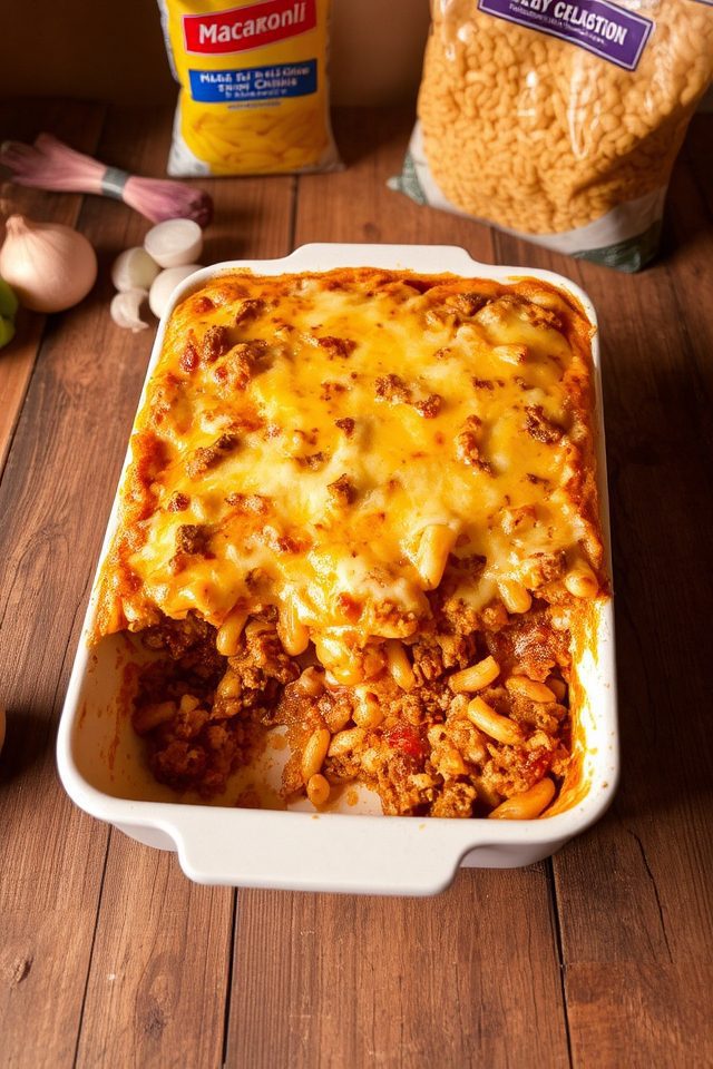 hearty chili mac casserole
