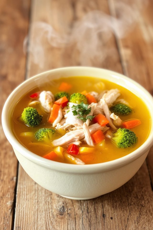 hearty comforting chicken soup