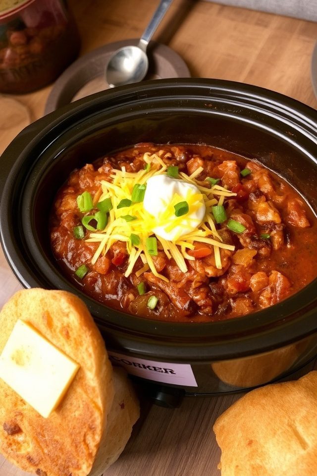 hearty comforting slow chili