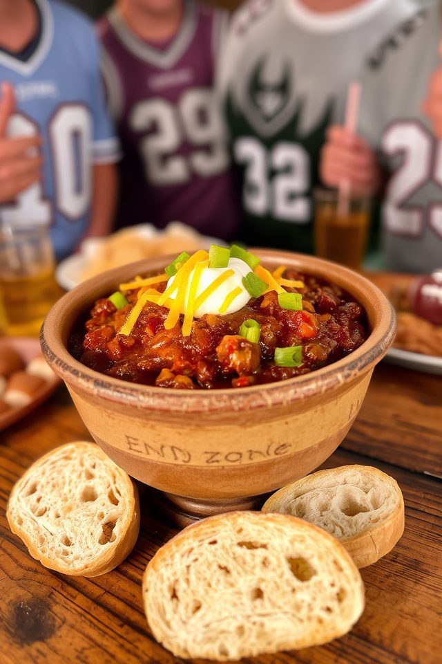 hearty game day chili