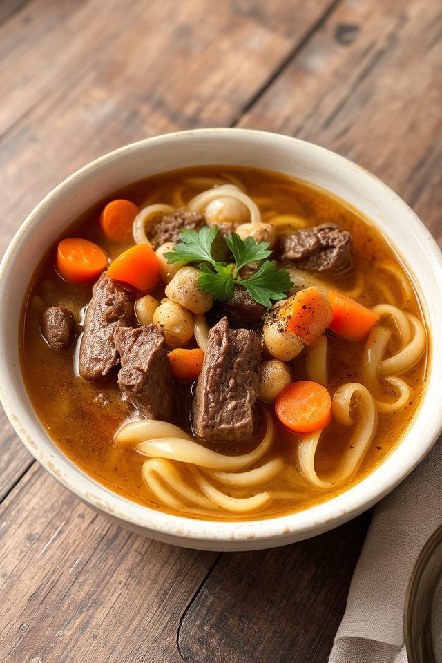 hearty german noodle soup