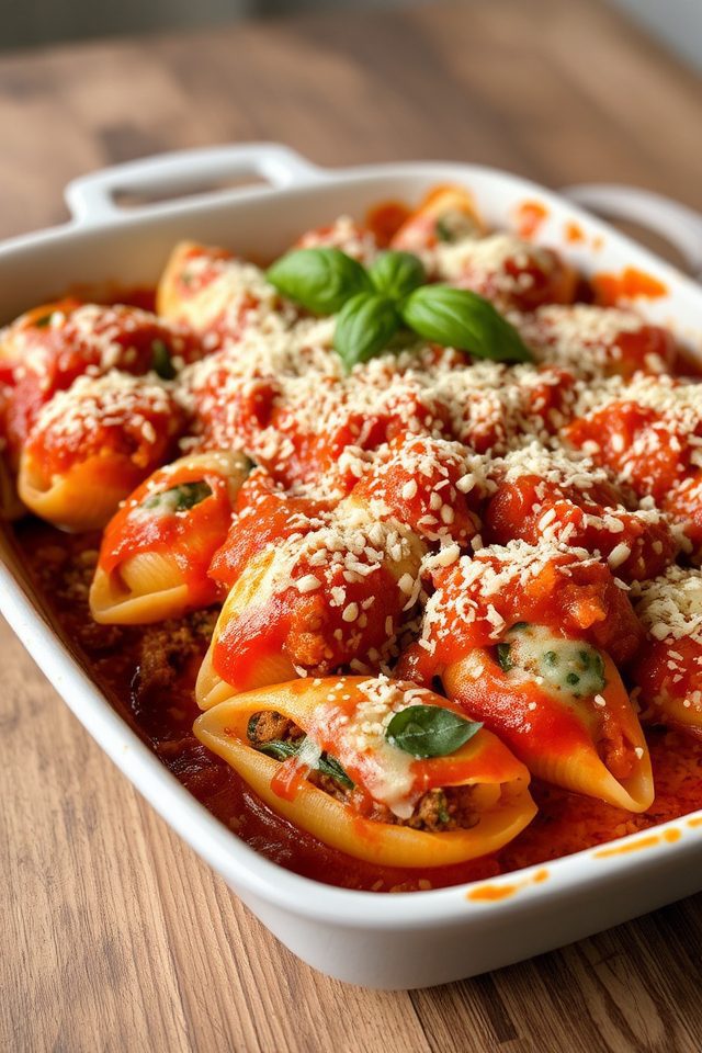 hearty italian stuffed shells