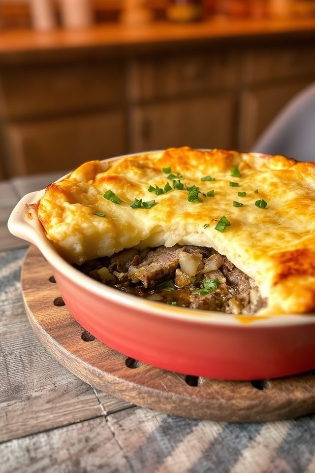 hearty leftover beef casserole