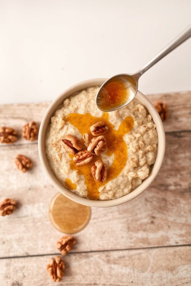 hearty maple oatmeal breakfast