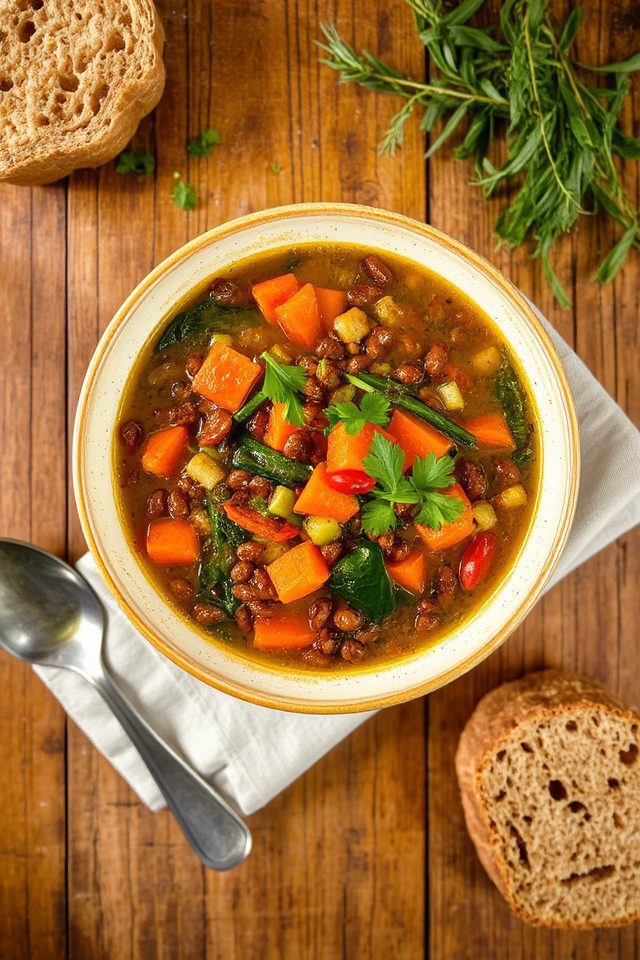 hearty mediterranean lentil soup