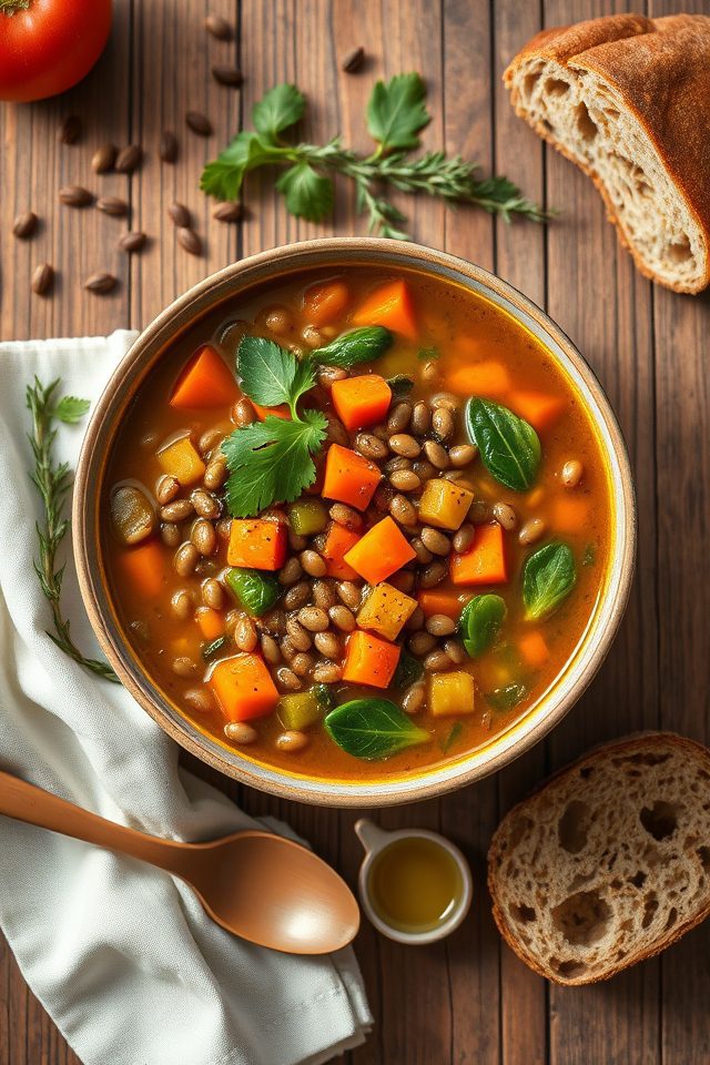hearty nutritious vegetarian soup